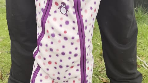 Little Kayla out for another walk with mommy’s help 👣