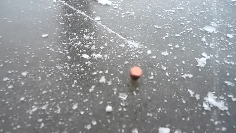 🤯✨ You Won't Believe How This 9mm Bullet Spins on Ice! | FeedMyCuriosity