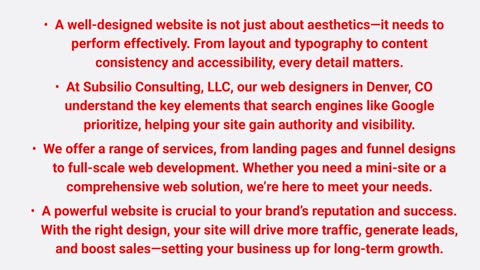 Subsilio Consulting, LLC - Web Design Company in Denver, CO