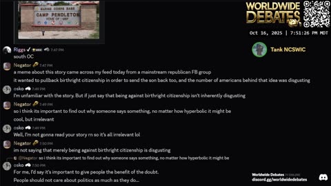 0117 WIDESTREAM - Worldwide Debates - YouTube/Twitch/Rumble