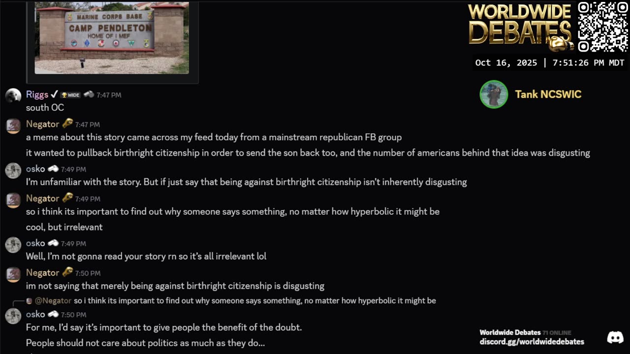 0117 WIDESTREAM - Worldwide Debates - YouTube/Twitch/Rumble