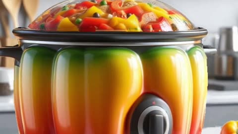 These bell pepper shaped slow cookers will make you a hit at your next potluck! 🫑