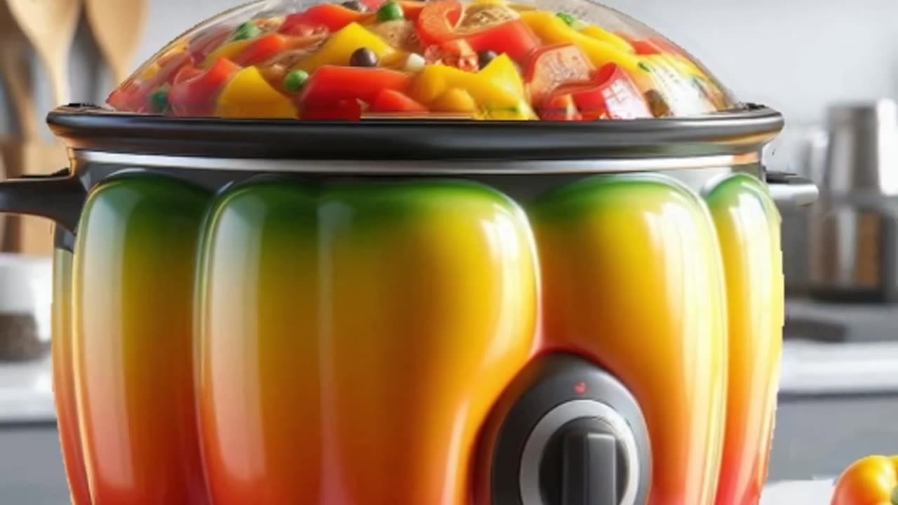 These bell pepper shaped slow cookers will make you a hit at your next potluck! 🫑