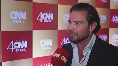 Daniel Vorcaro, CEO do Banco Master, fala sobre o aniversário da CNN Brasil. 2024/03/19