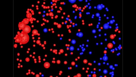 Red vs Blue Balls Game _ The Evolution of Collisions