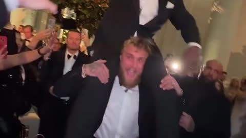 Jake Paul Lift Mike Tyson up on His Shoulders during Donald Trump’s Inauguration Celebration