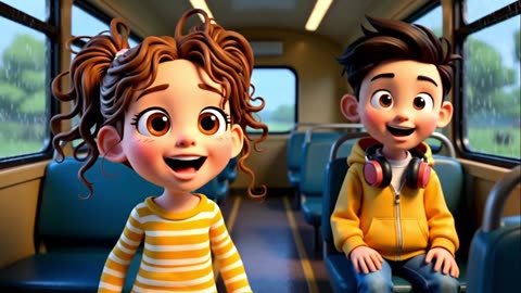 The Quiet and Loud Bus Song | Learning Opposites | Nursery Rhymes & Kids Songs