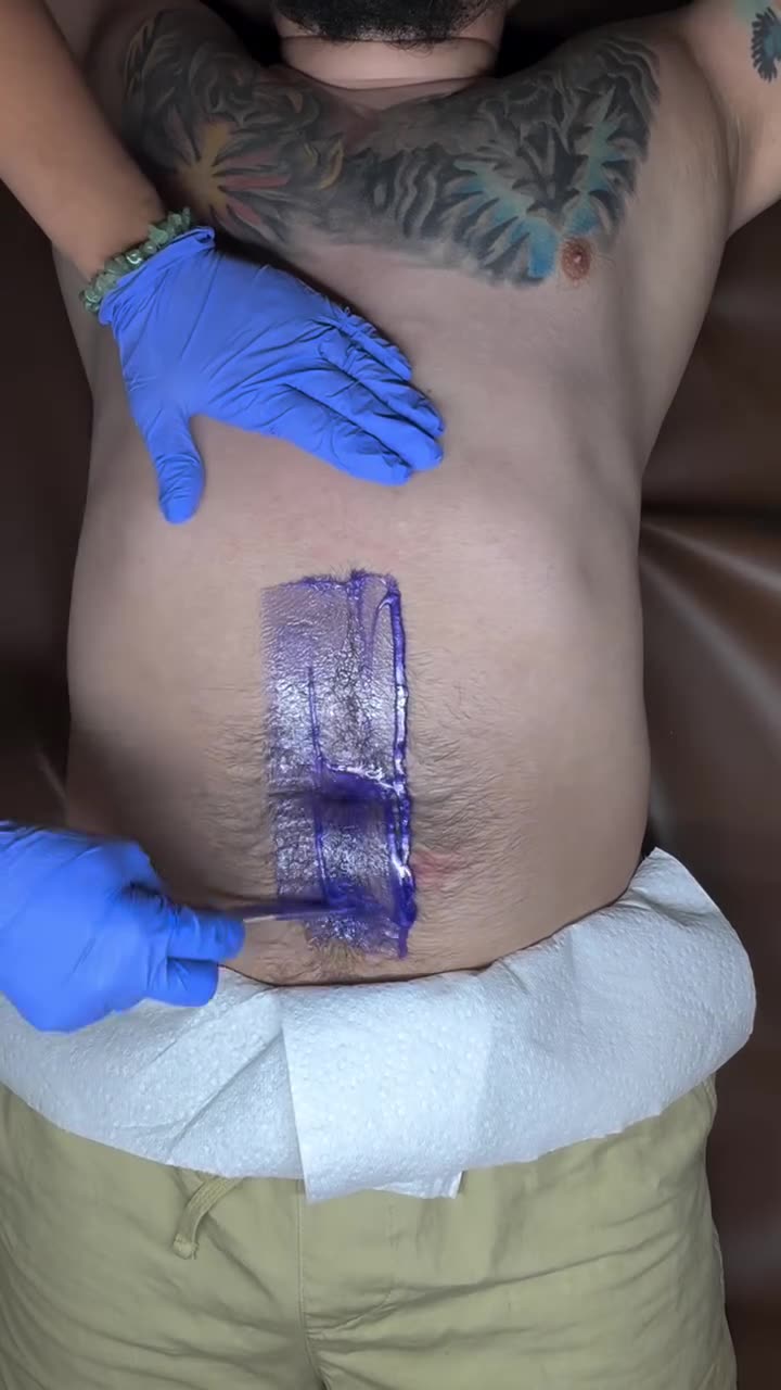 Full Stomach & Chest Waxing Transformation using Sexy Smooth Sexy Sapphire | @etherealskinllc.co