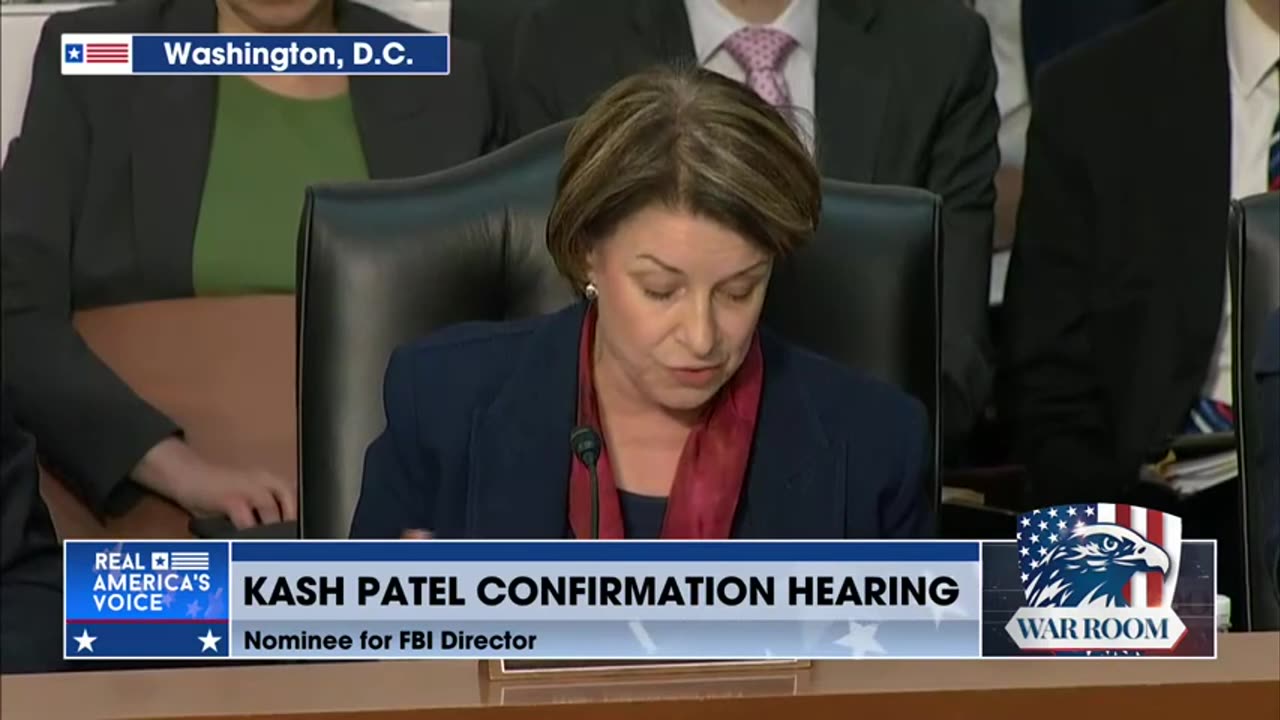 "Sen. Klobuchar FREAKS OUT During Kash Patel FBI Hearing"