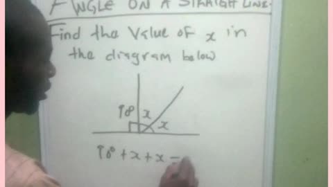 Angle on a straight line part 2