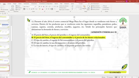 SAVIA REPASO 2025 - 2 | Semana 08 | Economía