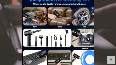 Compressed Air Duster-3 Gear Adjustable 100000RPM Electric Air Duster with LED L