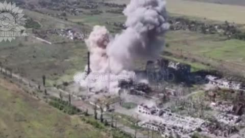 Ukrainian Airstrikes On Industrial Facility in Udachne