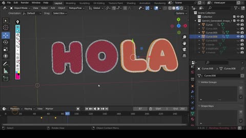 Blender crear letras con SVG