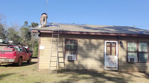 Cleaning my Solar Panels.