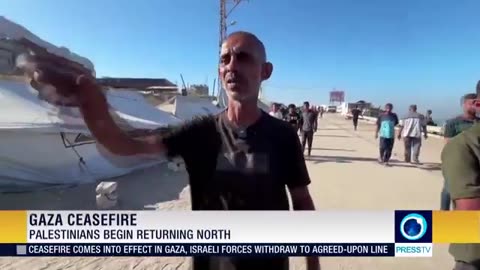 Thousands of displaced Palestinians return to northern Gaza