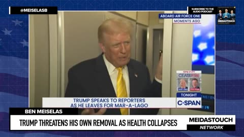 Trump THREATENS his OWN REMOVAL as HEALTH COLLAPSES
