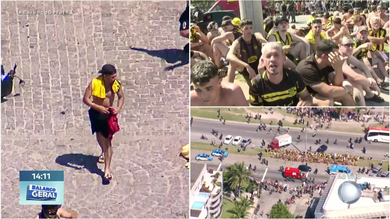 CAOS NO RECREIO COM A TORCIDA DO PEÑAROL - BALANÇO GERAL RJ COM TINO JUNIOR