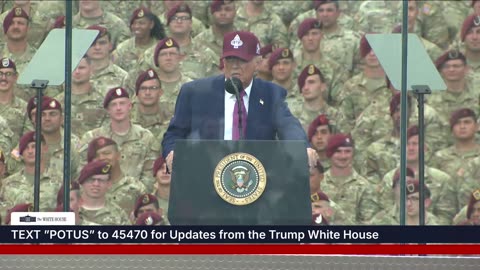 President Trump Delivers Remarks at Fort Bragg