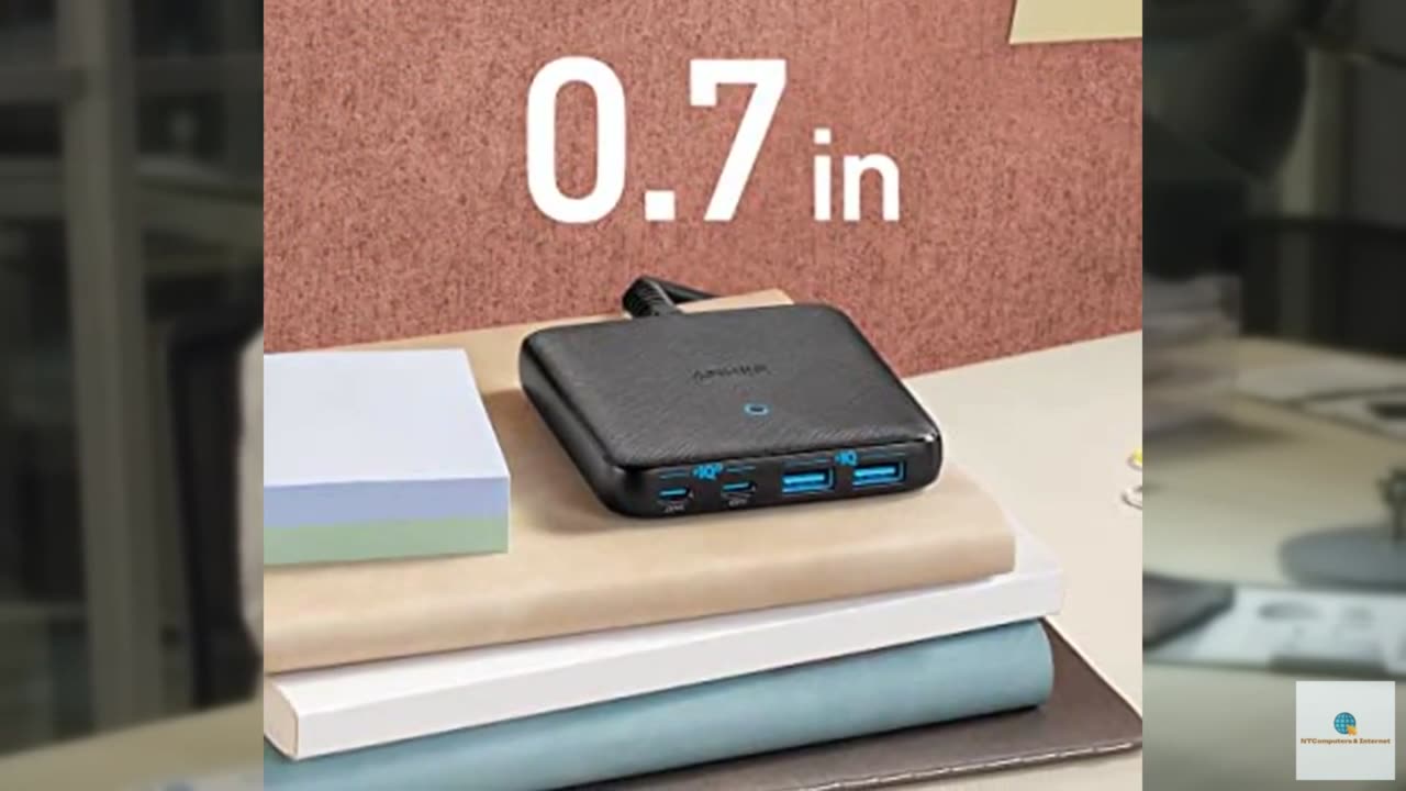 Anker USB C Charger, 543 (65W II), PIQ 3.0 & GaN 4-Port Slim Fast Wall Charger,