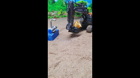 excavator searching for water