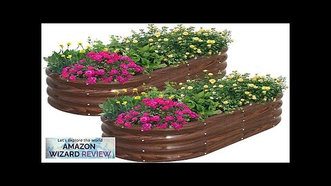 SnugNiture Galvanized Raised Garden Bed Outdoor 2 Pcs 4x2x1ft Oval Metal Planter Review