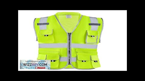 Safety Vest Reflective Yellow Work Vest with 10 Pockets for Men Review