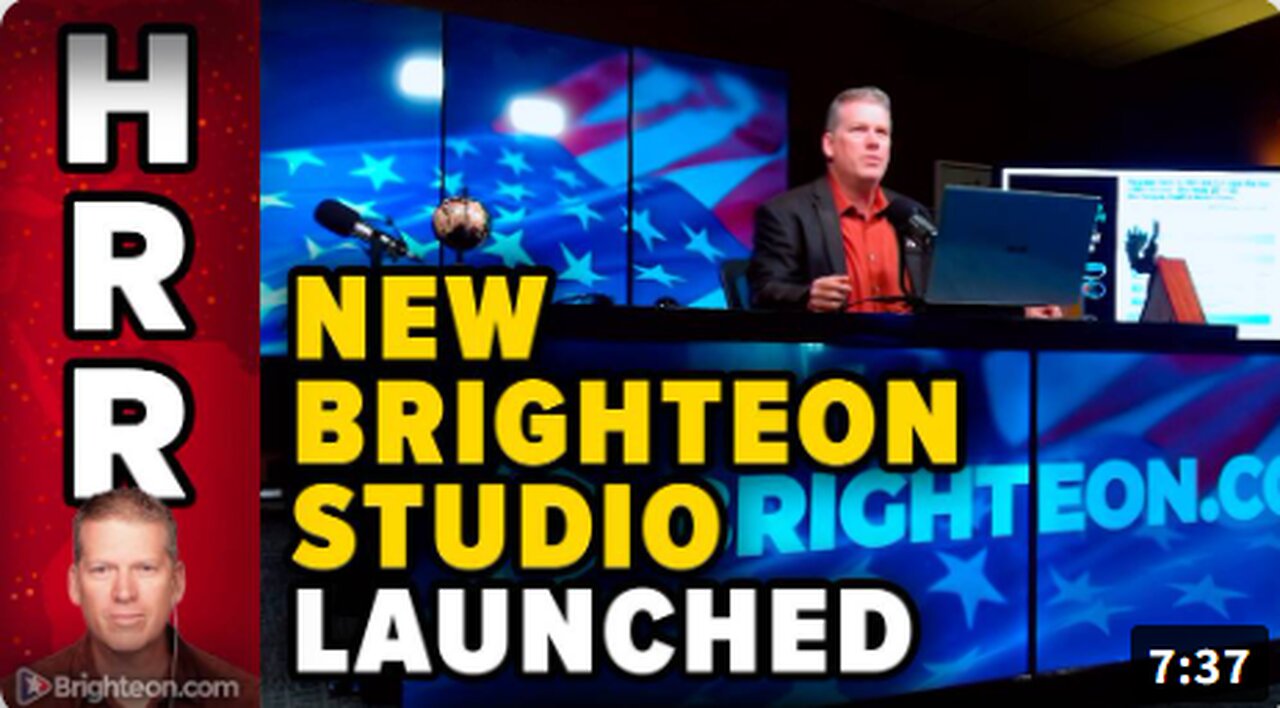 Mike Adams introduces the new Brighteon studio for interviews, demonstrations and more