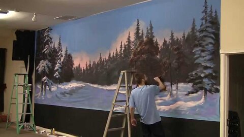 Paint with Kevin Hill - Winter Glow Mural