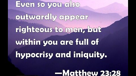 Righteous Hypocrisy