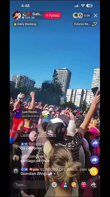 Scenes from Chile: Venezuelan exiles chanting 'Libertad!' as news breaks of Maduro's capture