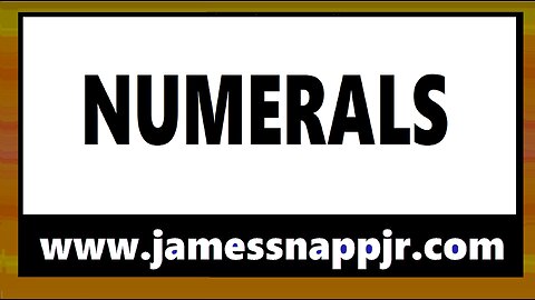 New Testament Textual Analysis 15 - Numerals
