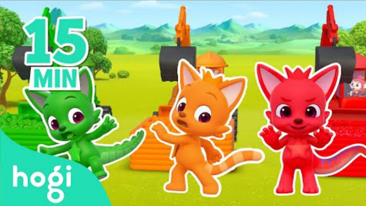 Dig, Dig! Where is My Tail? 15 min | Compilation | Learn Color for Kids | Hogi Colors |