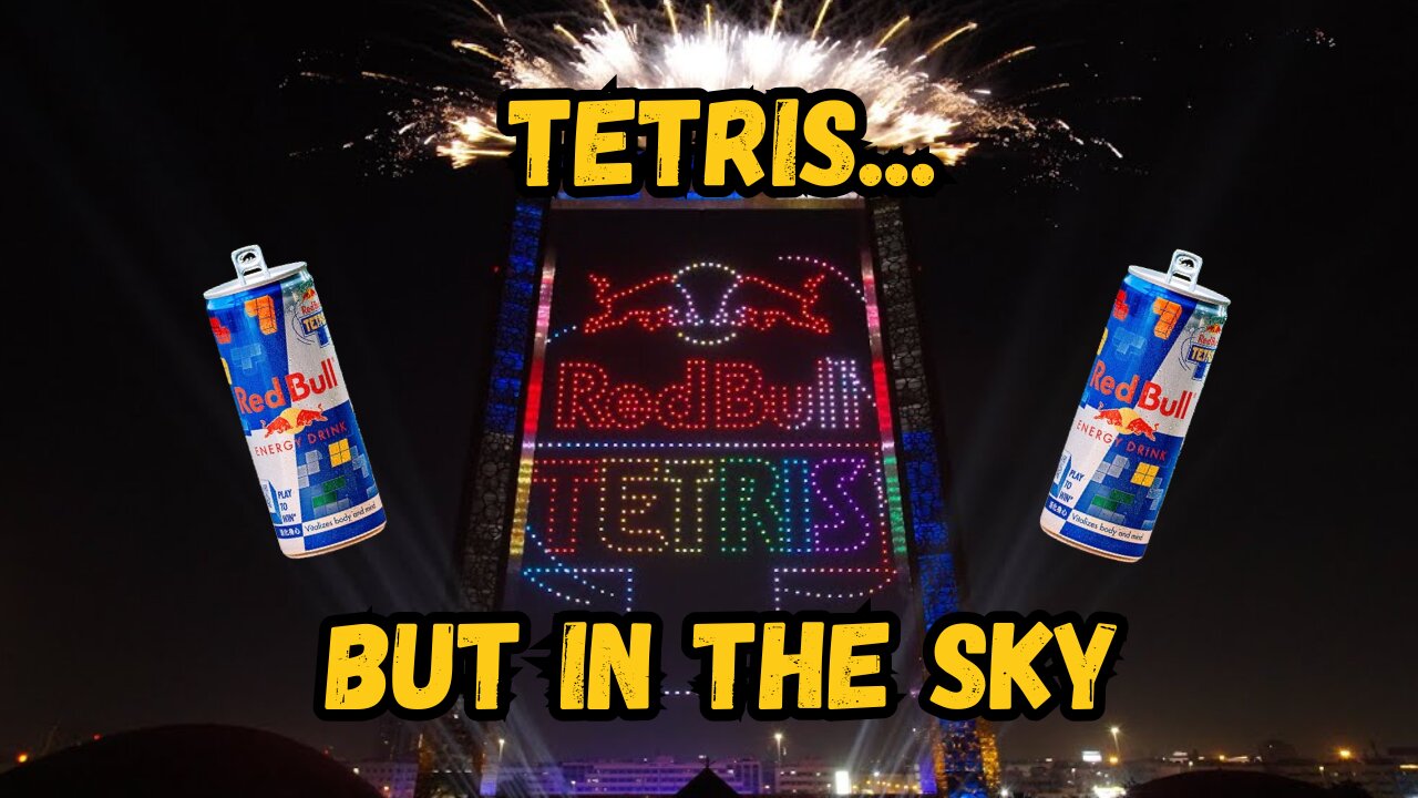Red Bull Turned 2,000 Drones Into a REAL Game of Tetris in the Sky!