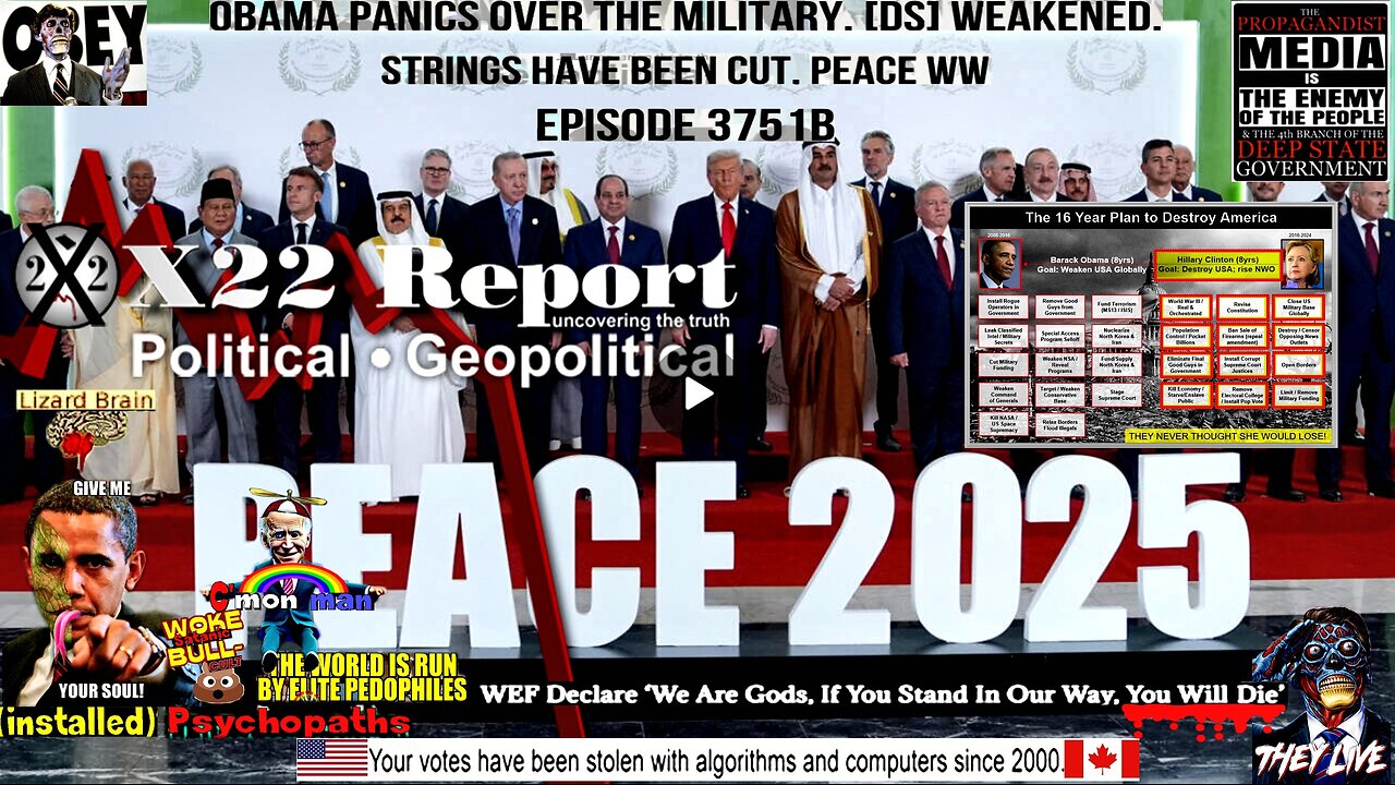 Ep 3751b - Obama Panics Over The Military, [DS] Weakened, Strings Have Been Cut, Peace WW