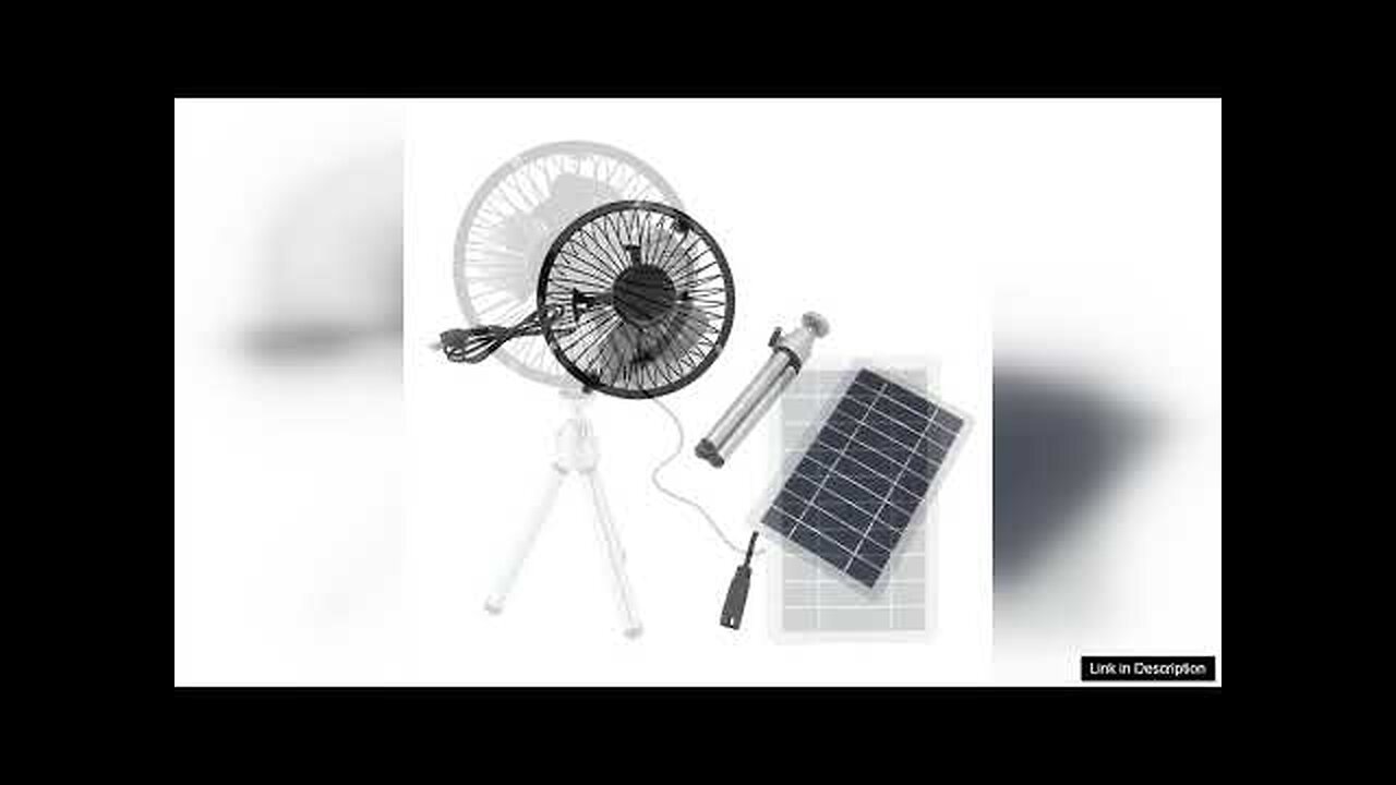 Solar Panel Powered Fan USB Fan with Telescopic Tripod Bracket Set Portable Review