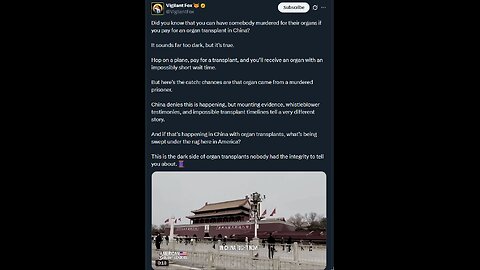 Did you know that you can have somebody murdered for their organs if you pay..