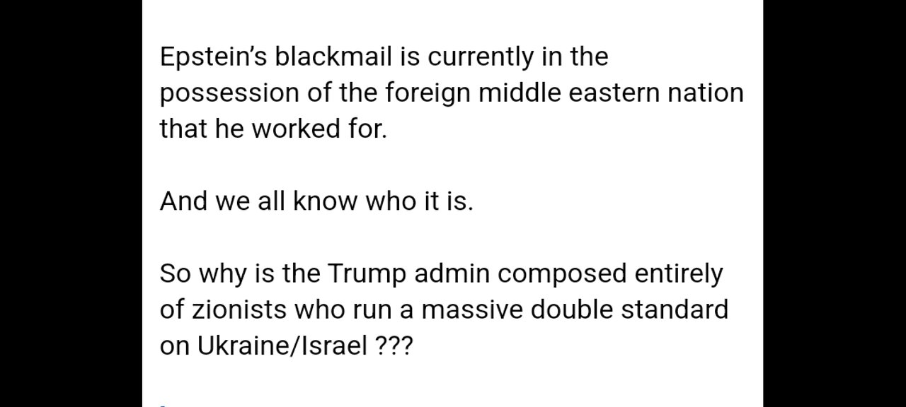 EPSTEIN'S BLACKMAIL LIST