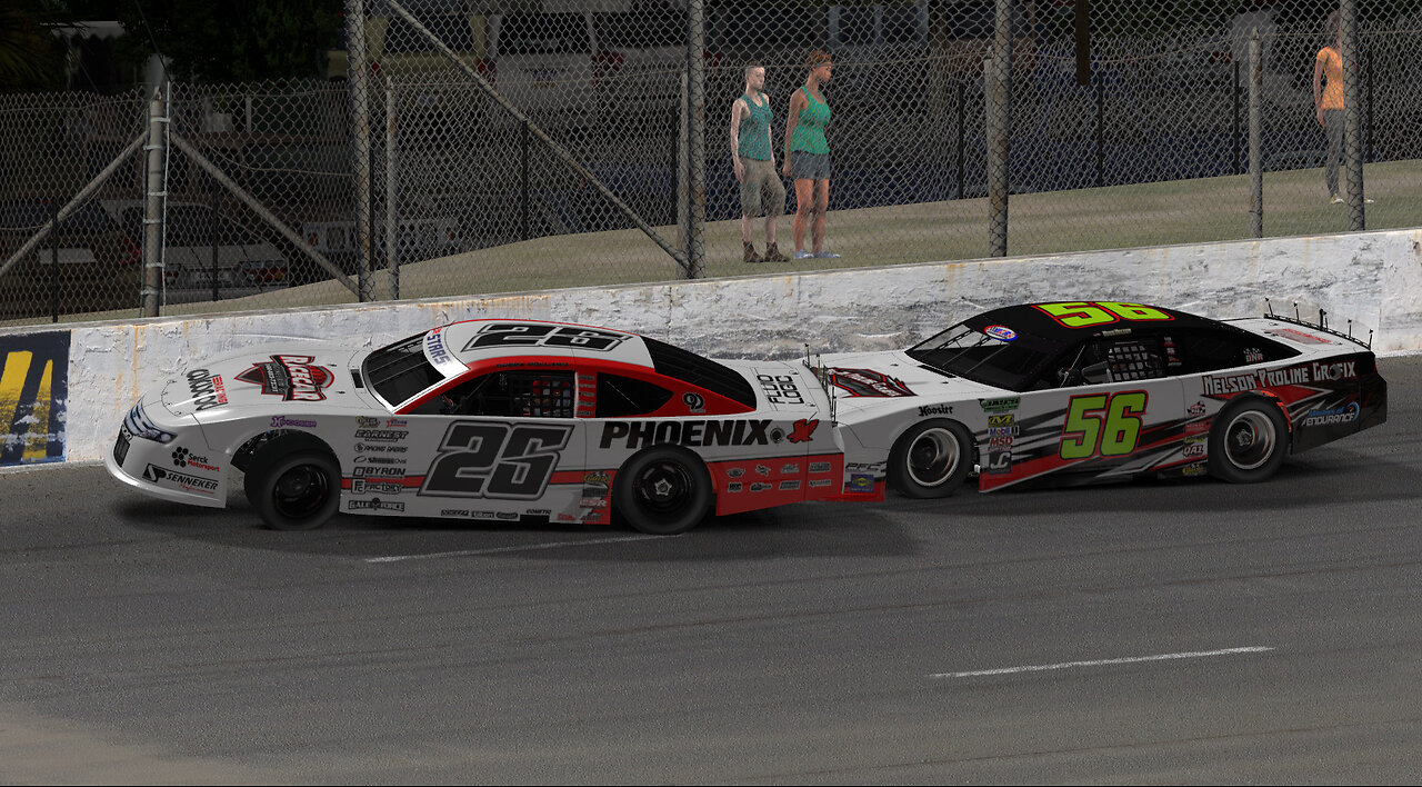 Super Late model #56 at New Smyrna Speedway on iRacing