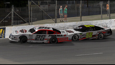 Super Late model #56 at New Smyrna Speedway on iRacing