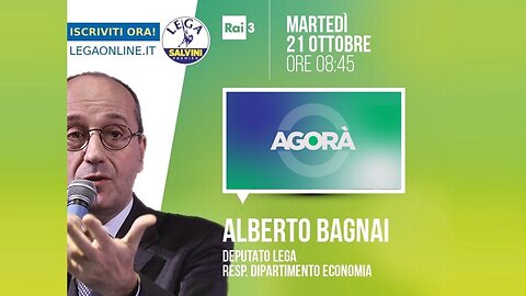 🔴 Interventi dell'On. Alberto Bagnai ospite ad "Agorà" su Rai3 (21.10.2025).