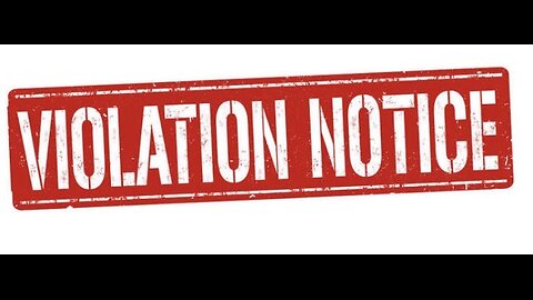 Violation notice