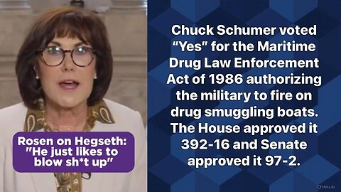 Dem Sen. Jacky Rosen Says If Pete Hegseth Just Wants To Blow Sh!t Up He Should Play A Video Game