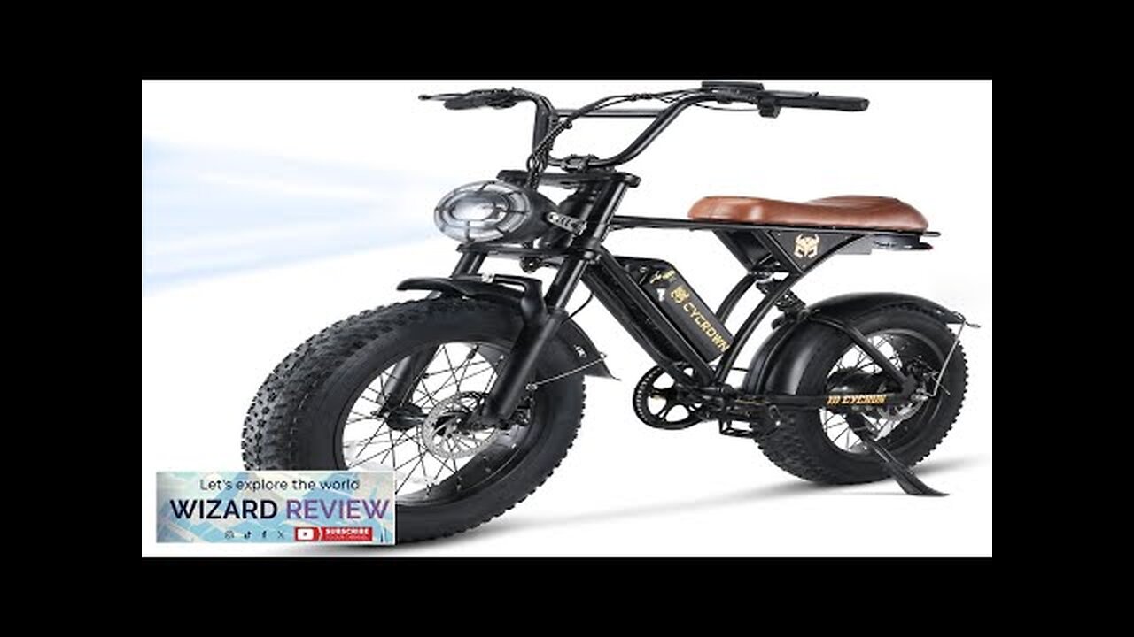 CycRun Electric Bike for Adults 750W Motor with 374.4WH Battery 20MPH 55Miles Review