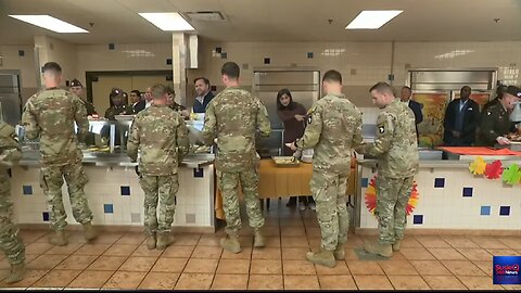 Vance participates in Thanksgiving meal at Fort Campbell