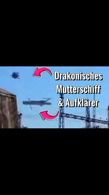 Drakonisches Mutterschiff und reptioloider Aufklärer im Irak über Kraftwerk gefilmt