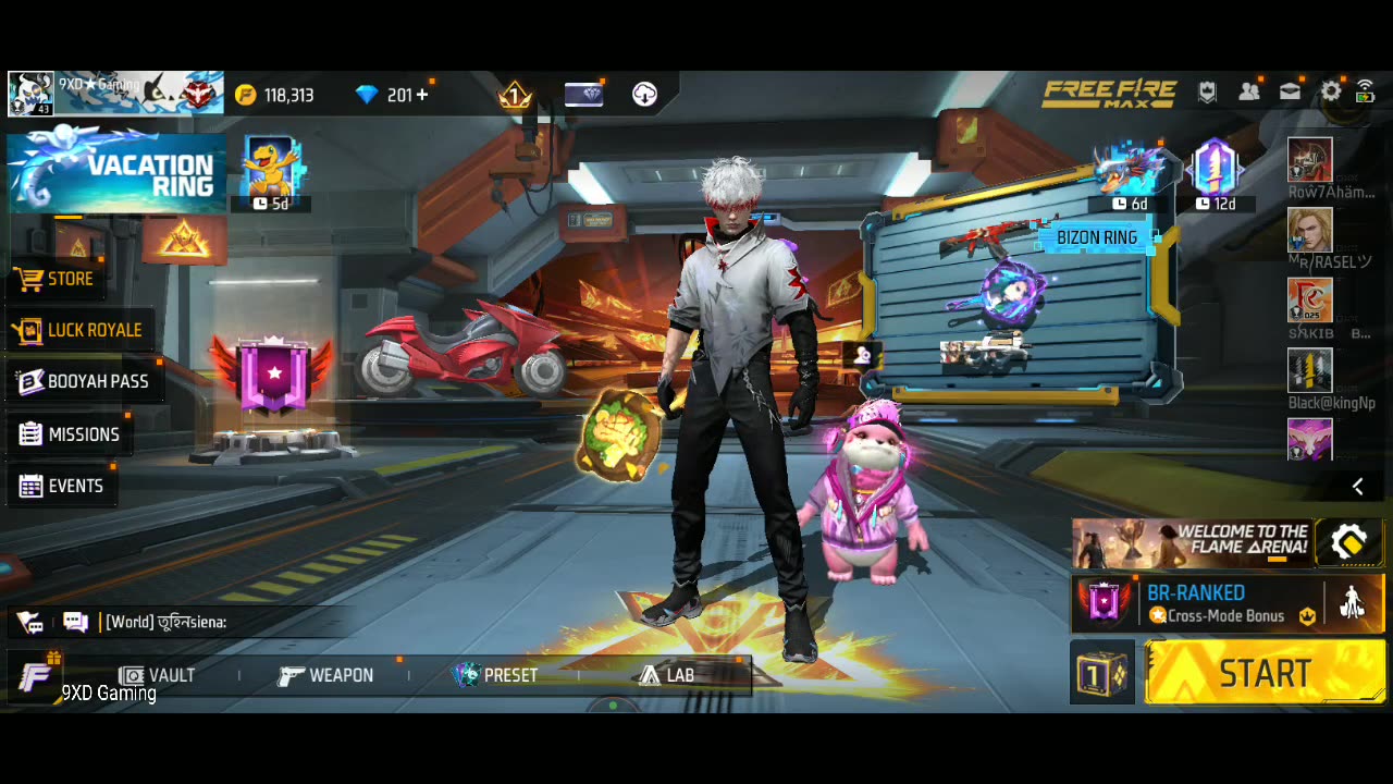 Free Fire Live With 9XD Gaming