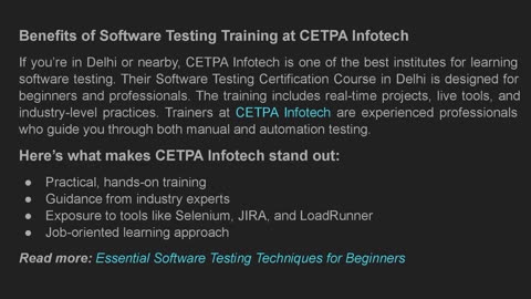 The Benefits of Software Testing Training
