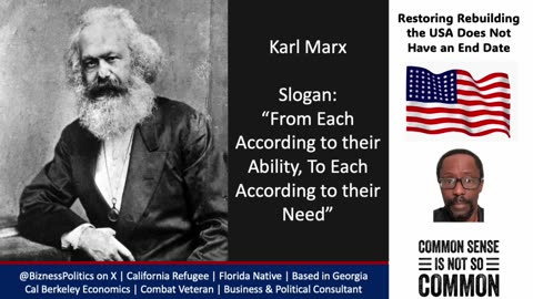 Karl Marx: “From Each According to their Ability, To Each According to their Need”