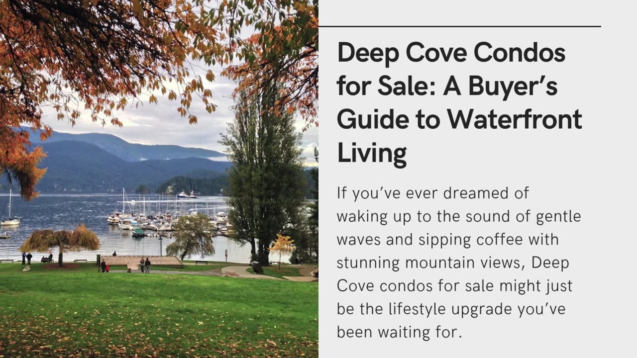 Deep Cove Condos For Sale - www.deepcovedarcy.com